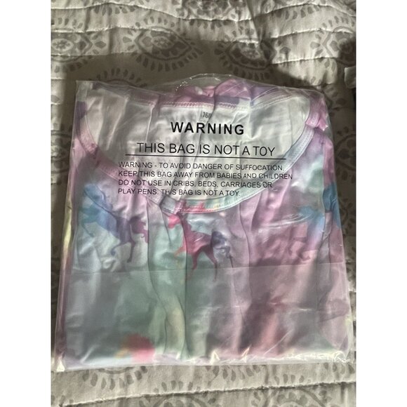 Unicorn Pajamas Sleepwear Tank & Short Pant Youth Girl Size 14-15Y - Picture 7 of 8